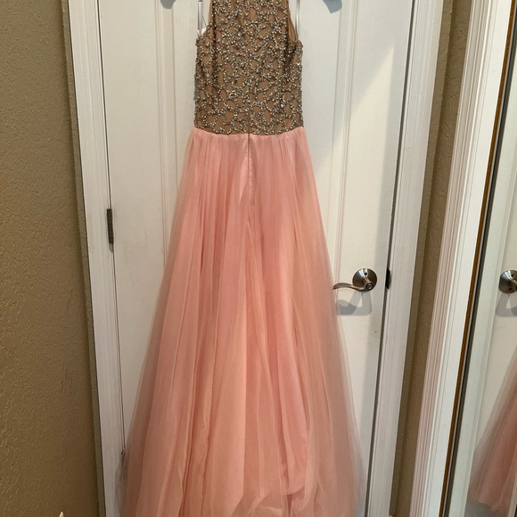 Size 2 Pink & Nude Terani Couture Gown - Picture 3 of 3